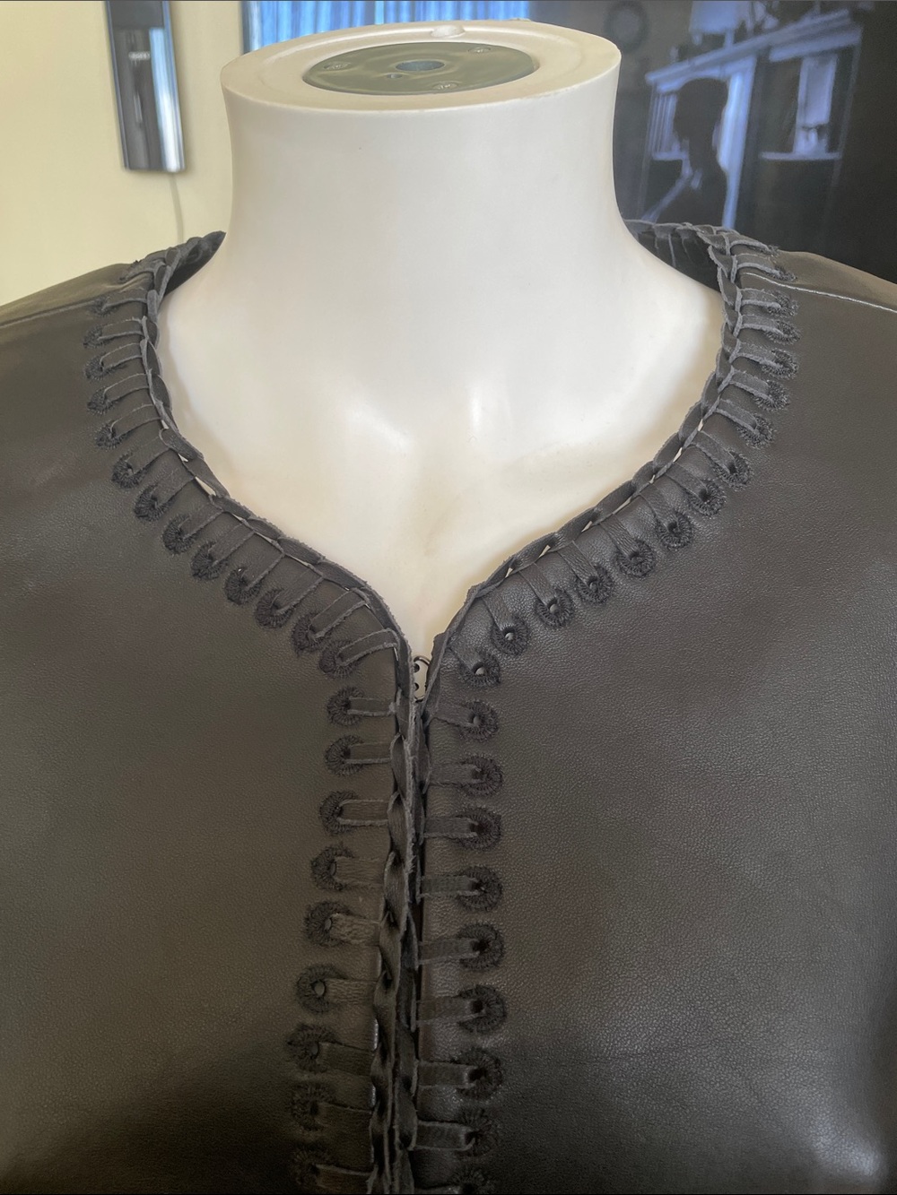 Rag & Bone Black Leather Jacket Size 4 - Picture 5 of 11